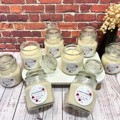 3.5 oz Soy Candle, Favor for Party Wedding Engagement and Special Memorial